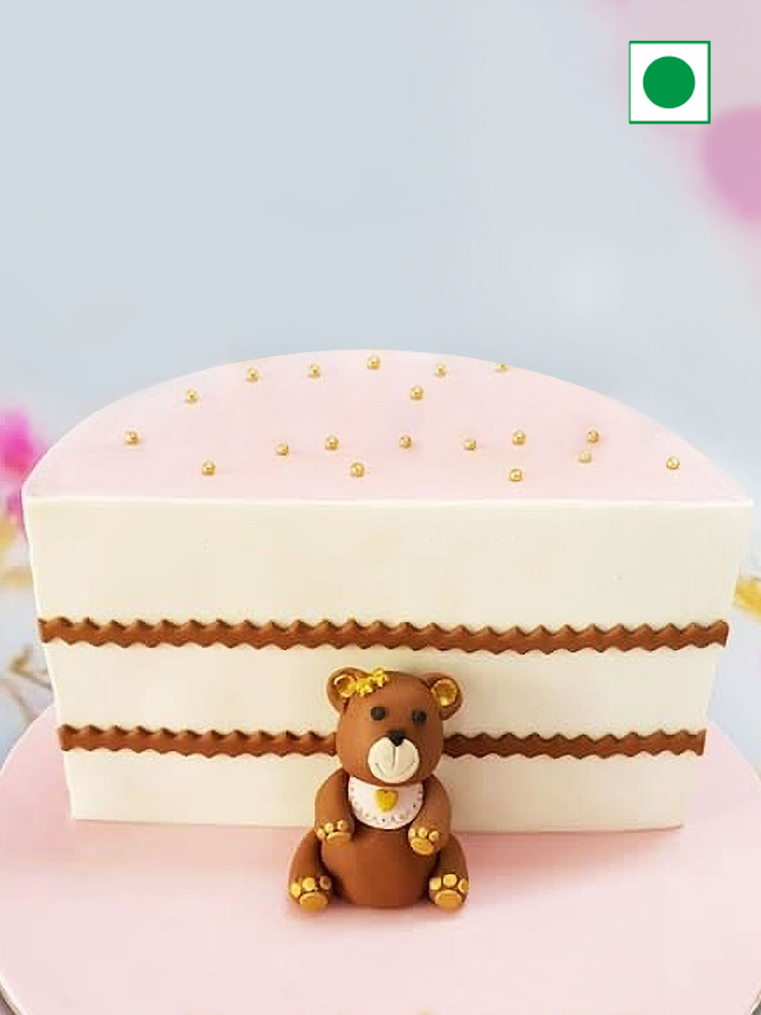 IGP Butterscotch Flavour Eggless Semi-Circle Cake 1Kg