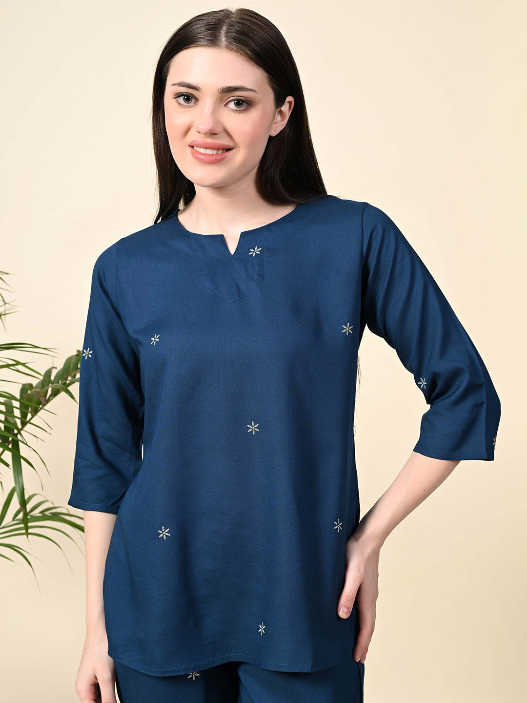 Ichaa Floral Top with Pyjamas Night Suit