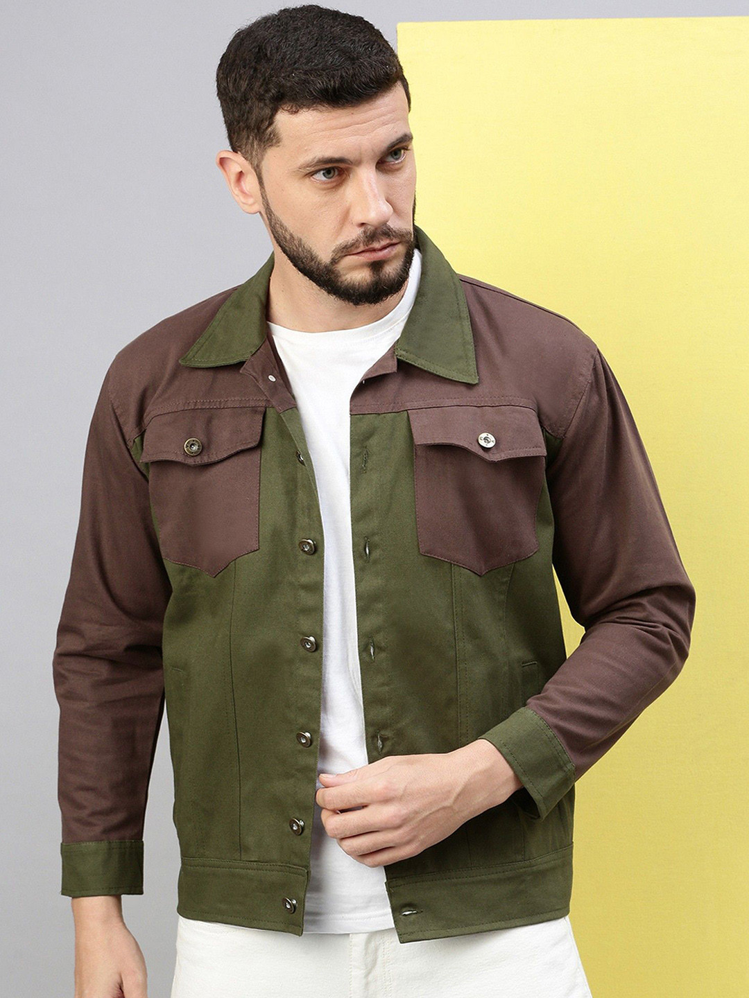 VOXATI Men Floral Longline Tailored Jacket