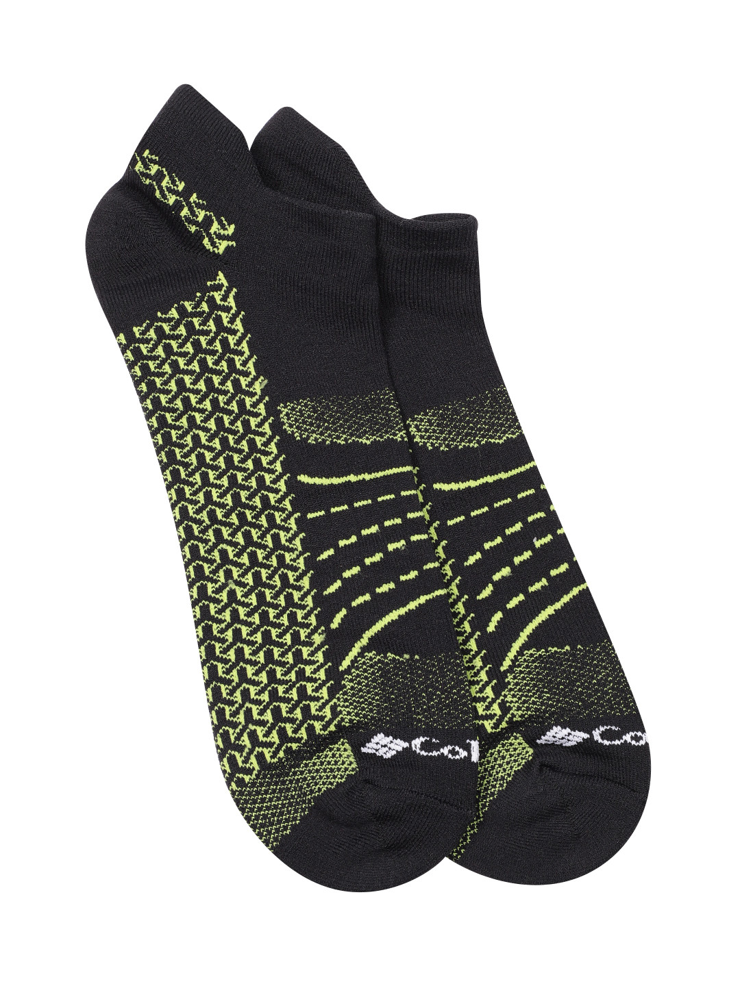 Columbia Men Pack of 2 Patterned Ankle Length Mappped Brr No-Show Lightweight Socks