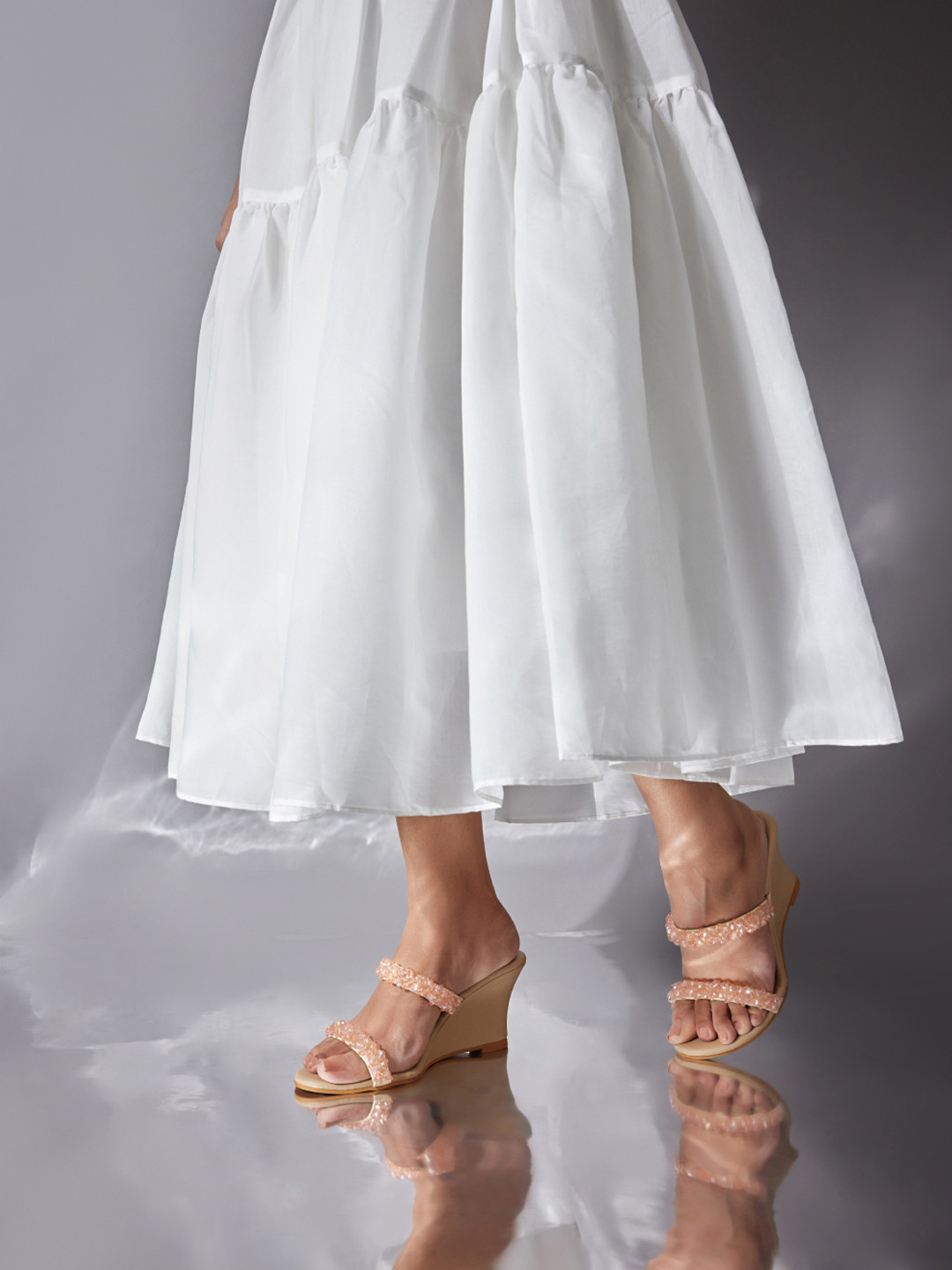 CAI Peach Crystal Wedges