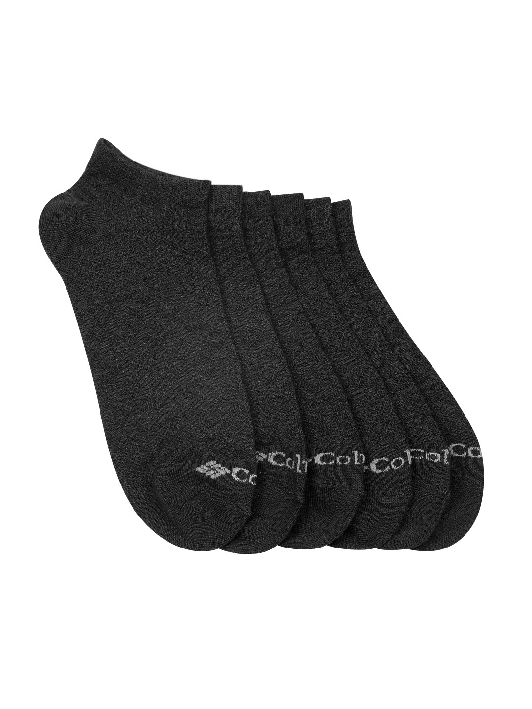 Columbia Women Pack of 6 Ankle Length Fashion No-Show Pattern Mesh Socks
