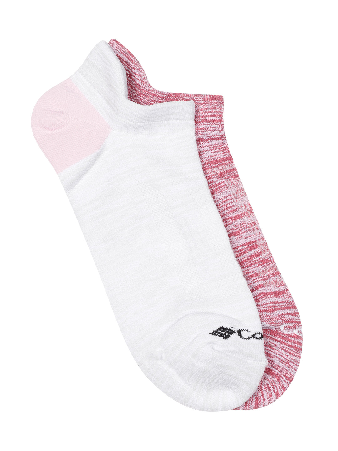 Columbia Women Pack of 2 Patterned Ankle Length Space Dye No-Show Lightweight Socks