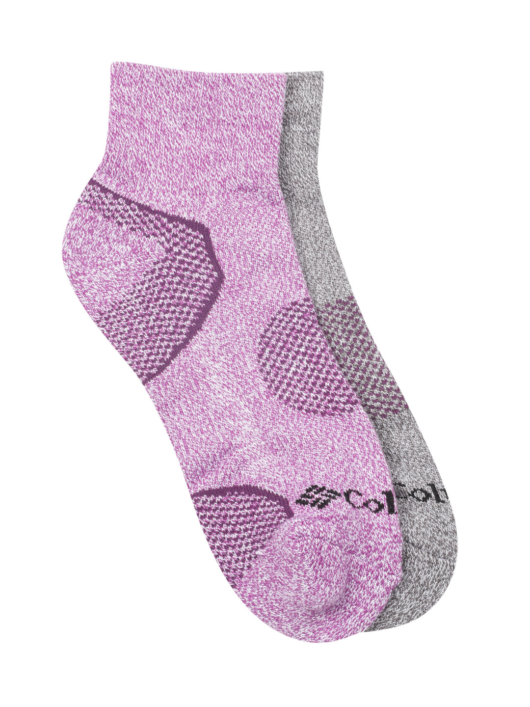 Columbia Women Pack of 2 Patterned Above Ankle Length Balance Point Walk Quarter Socks