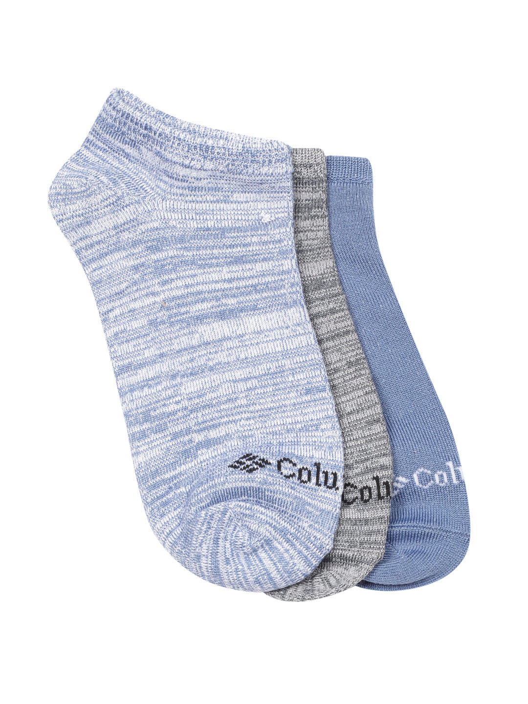 Columbia Women Pack of 3 Patterned Ankle Length Super Soft Polytam Basic No Show Socks