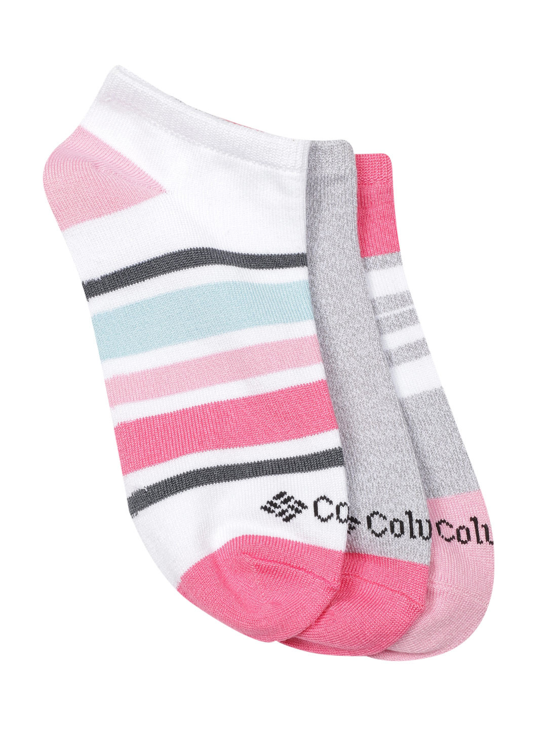Columbia Women Pack of 3 Ankle Length Super Soft Polytam Colourblocked No Show Socks