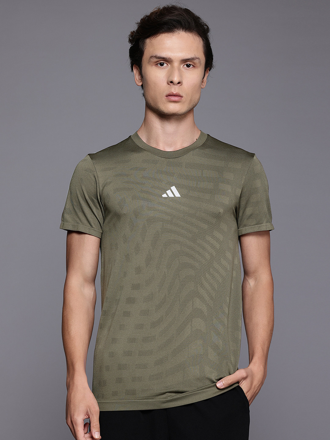 ADIDAS Gym+ Seamless Self-Design Training T-shirt