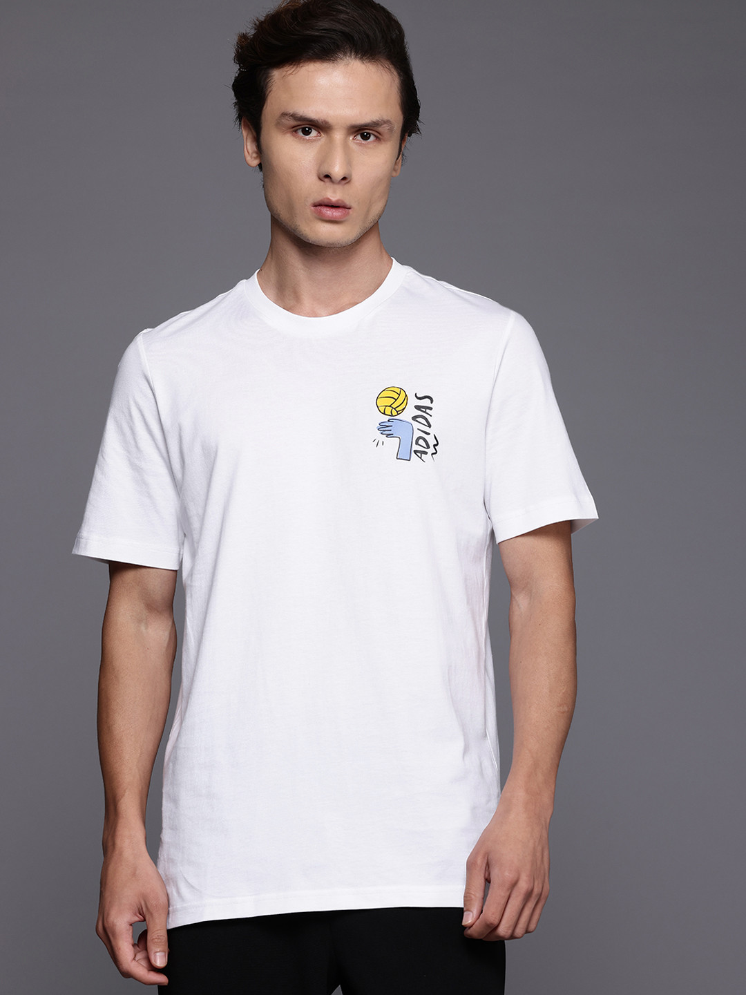 ADIDAS All Graphic Print Pure Cotton T-shirt