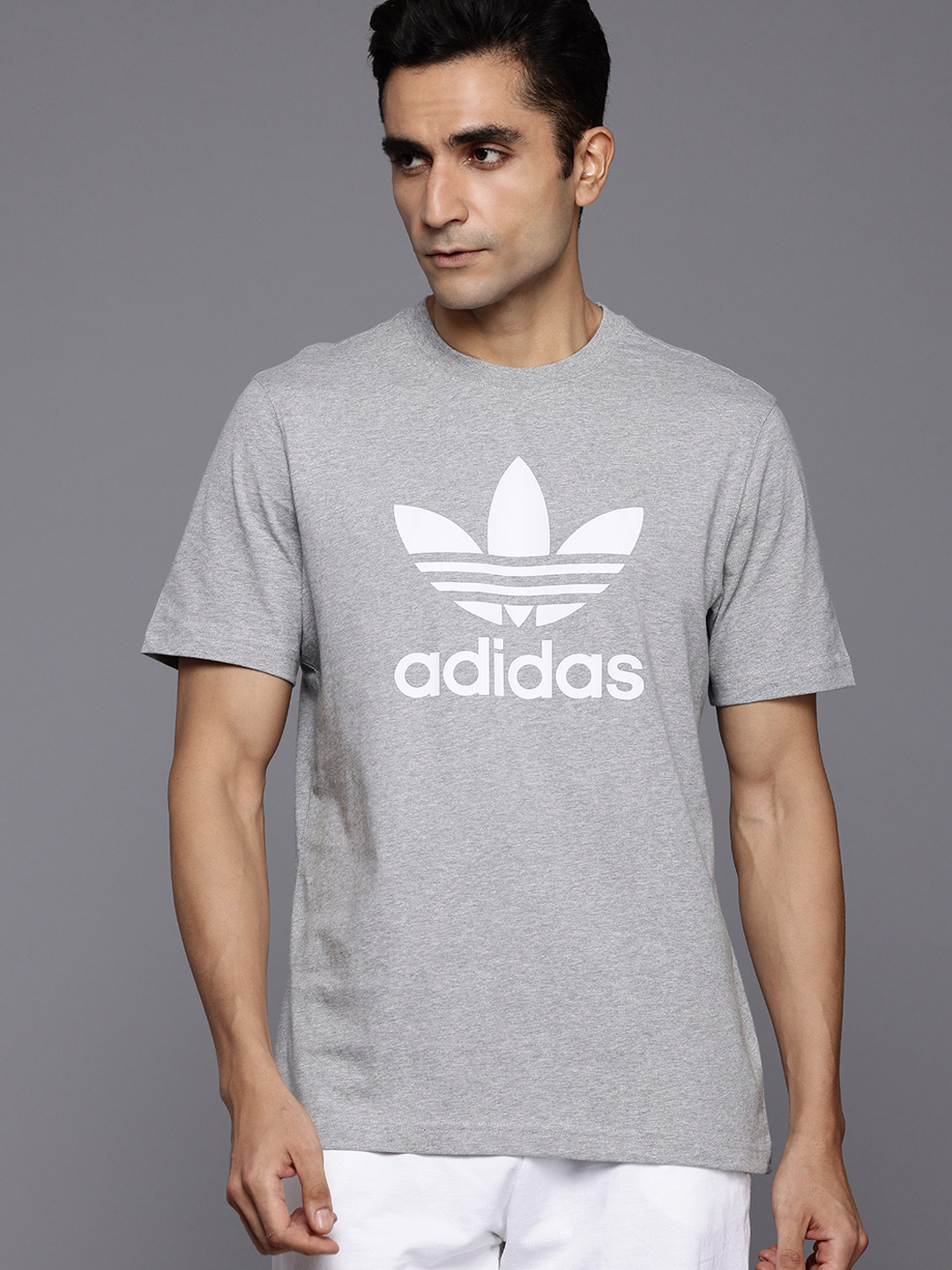 ADIDAS Originals Printed Drop-Shoulder Sleeves Adicolor Trefoil T-shirt