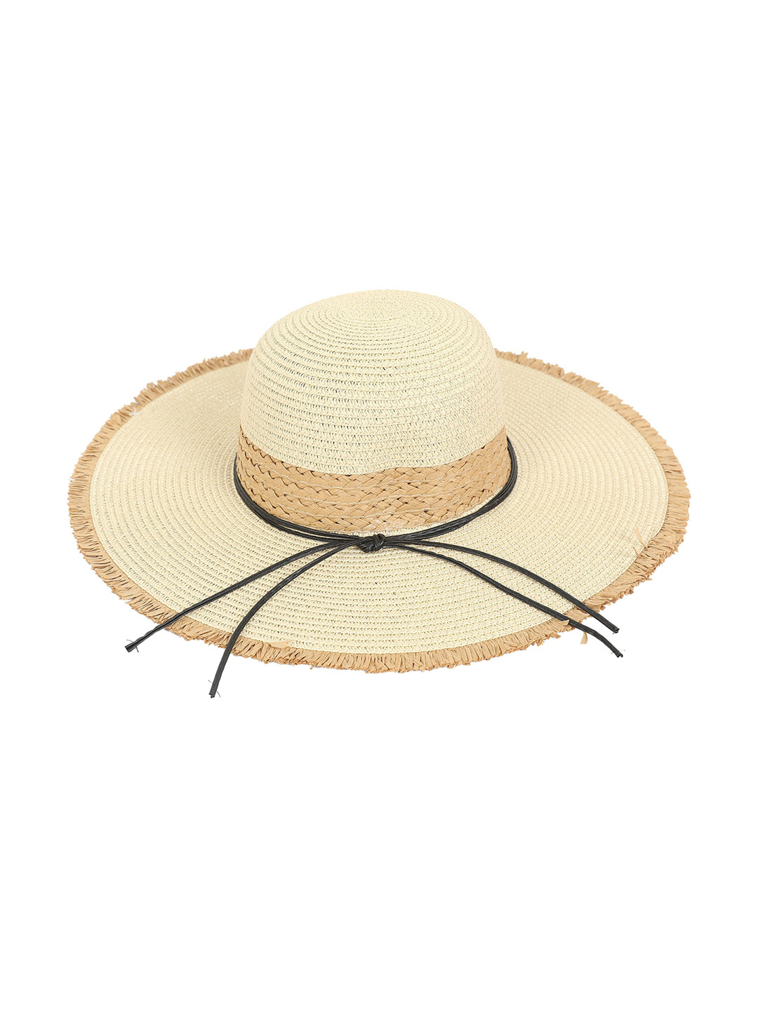 FabSeasons Women Natural Straw Beach Hat