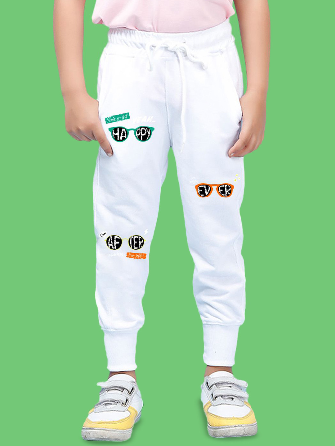 NUSYL Boys Goggles Printed Ankle Length Regular Fit Joggers Track Pants
