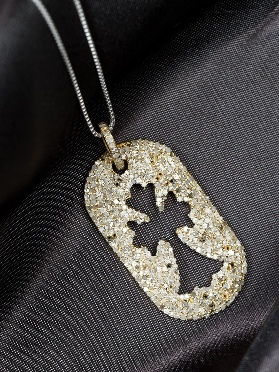 Exotic India Sterling Silver Stylish Pendant