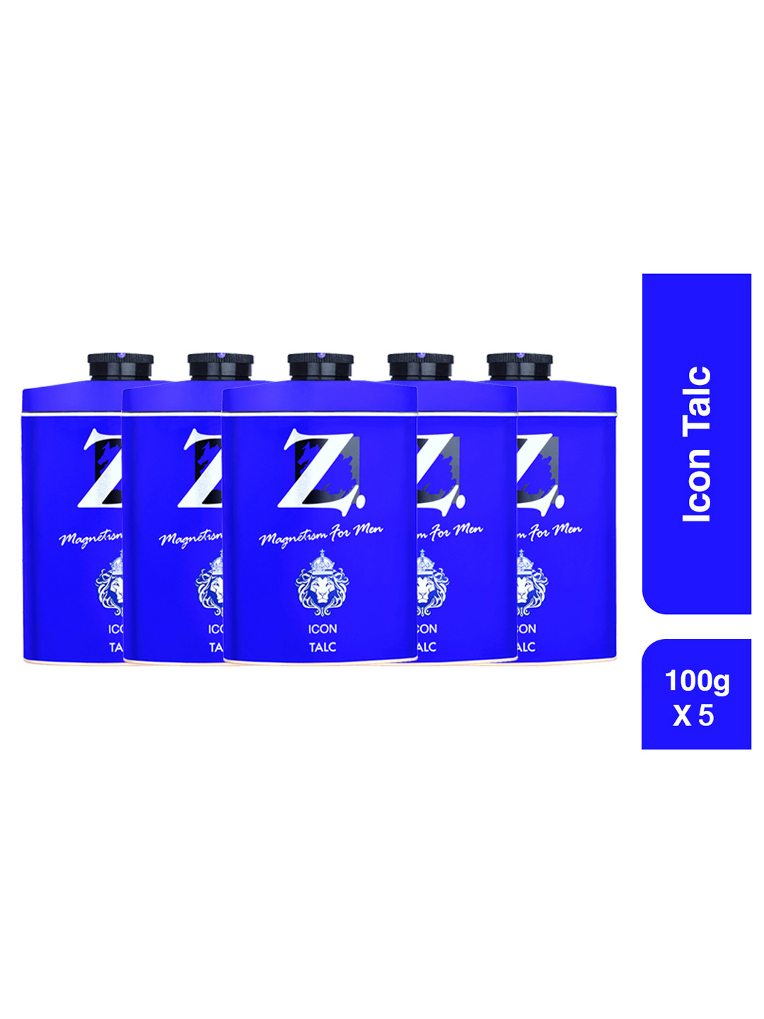 Z-MAGNETISM FOR MEN Set of 5 Icon Talcum Powder - 100 g each