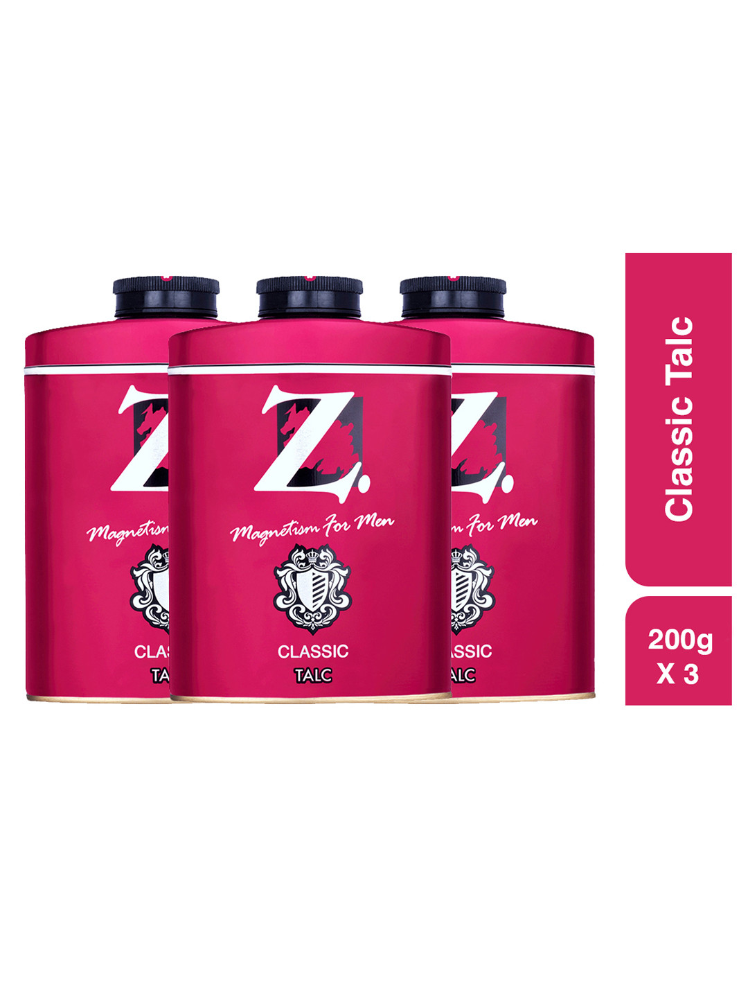 Z-MAGNETISM FOR MEN Set of 3 Classic Talcum Powder - 200 g each