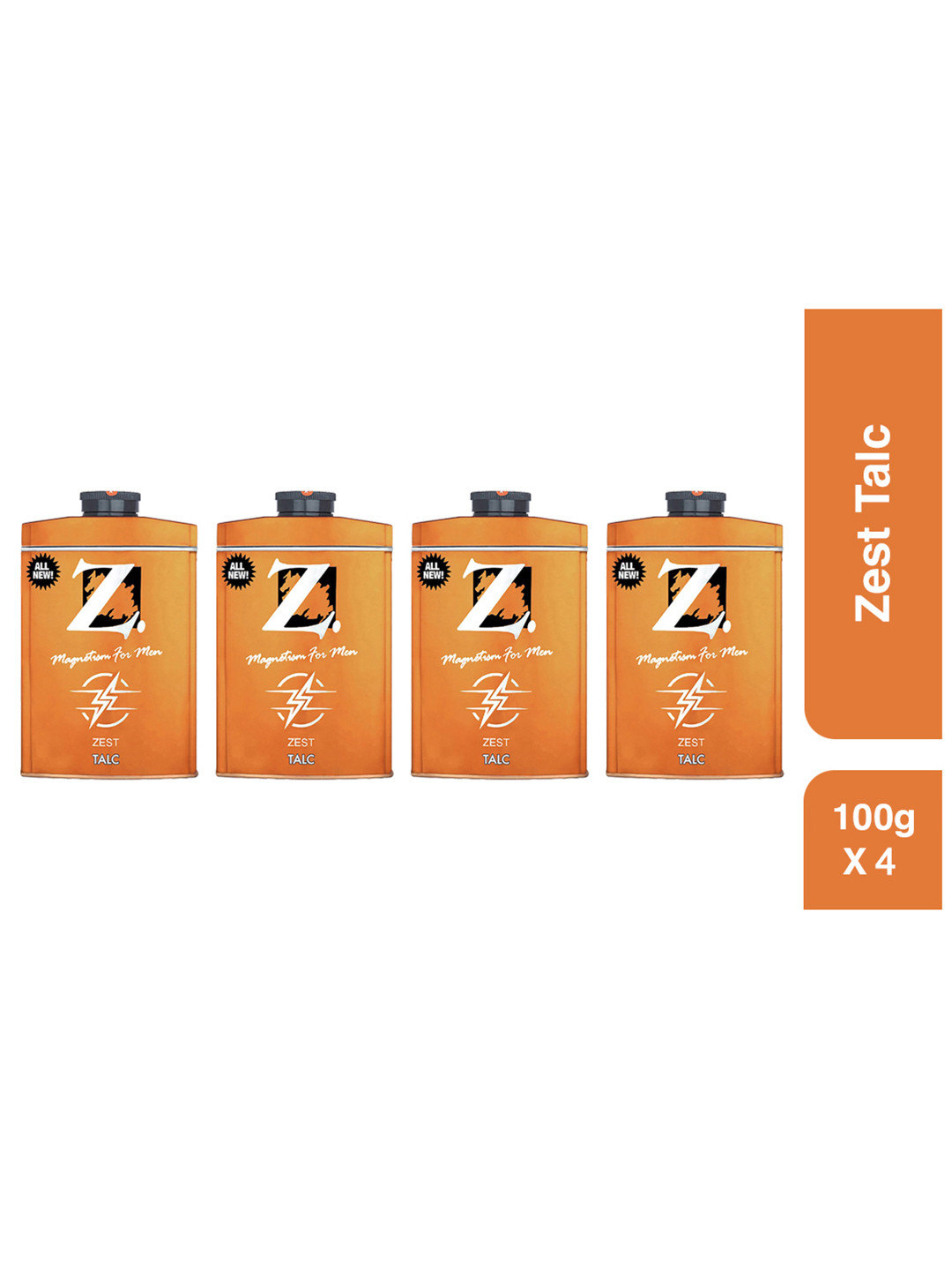 Z-MAGNETISM FOR MEN Set Of 4-Pcs Zest Talc- 100g Each
