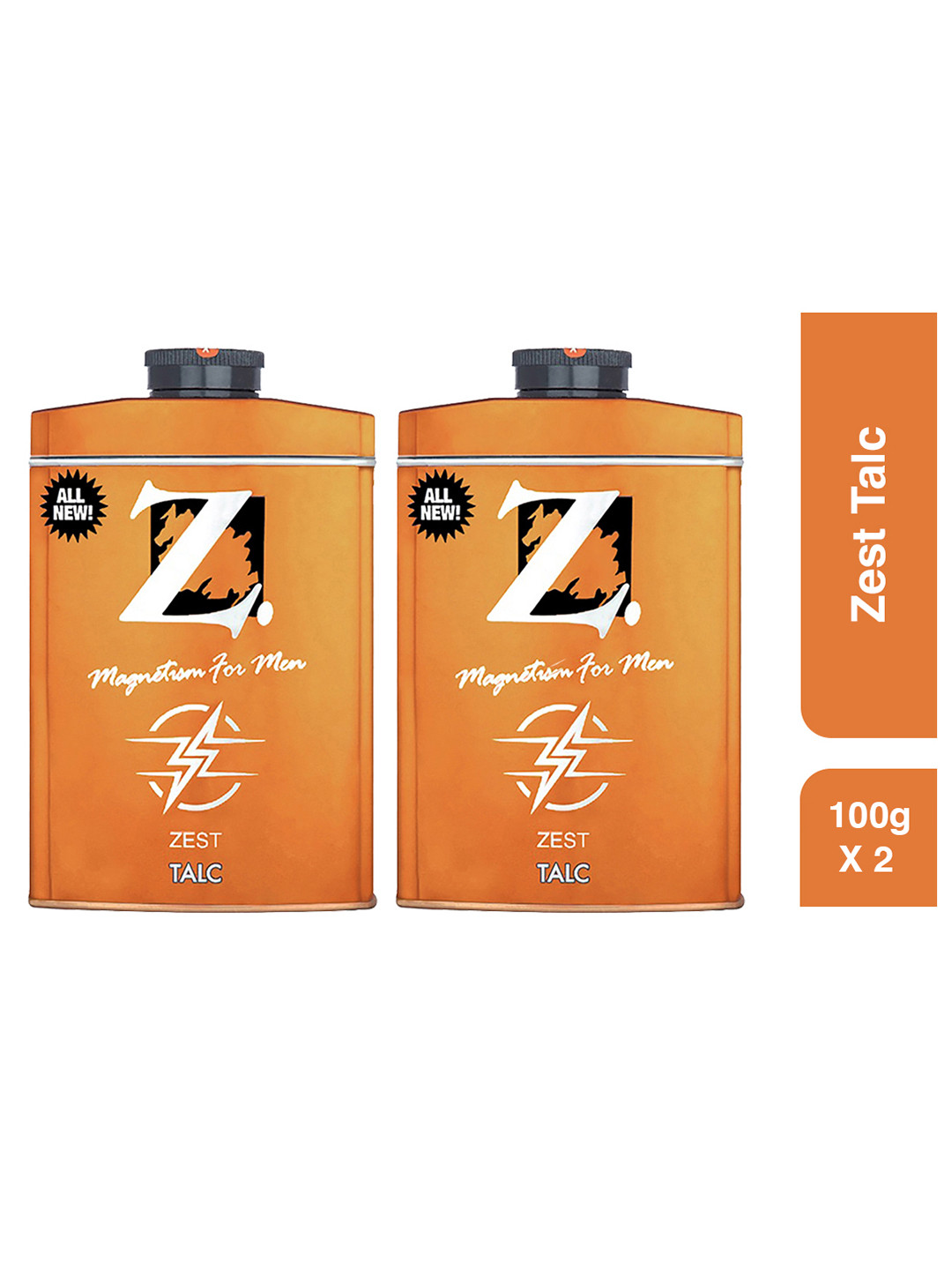Z-MAGNETISM FOR MEN Set of 2 Zest Talcum Powder - 100 g each