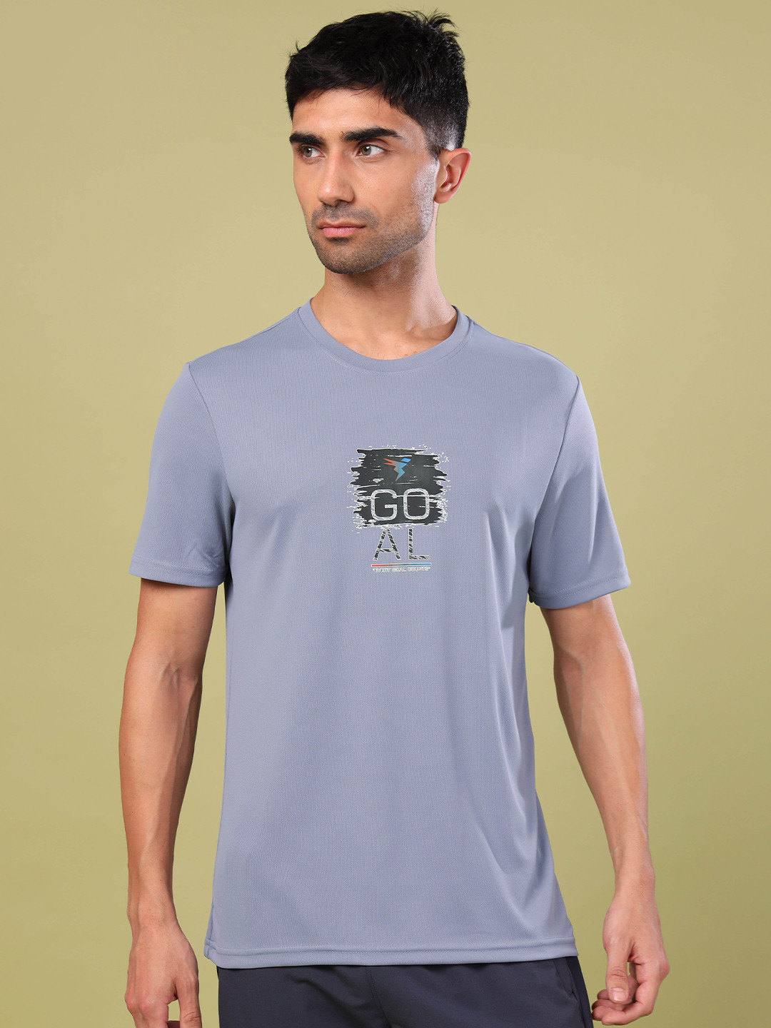 Technosport TECHNOCOOL+Typography Printed Slim-Fit Antimicrobial Sports T-shirt