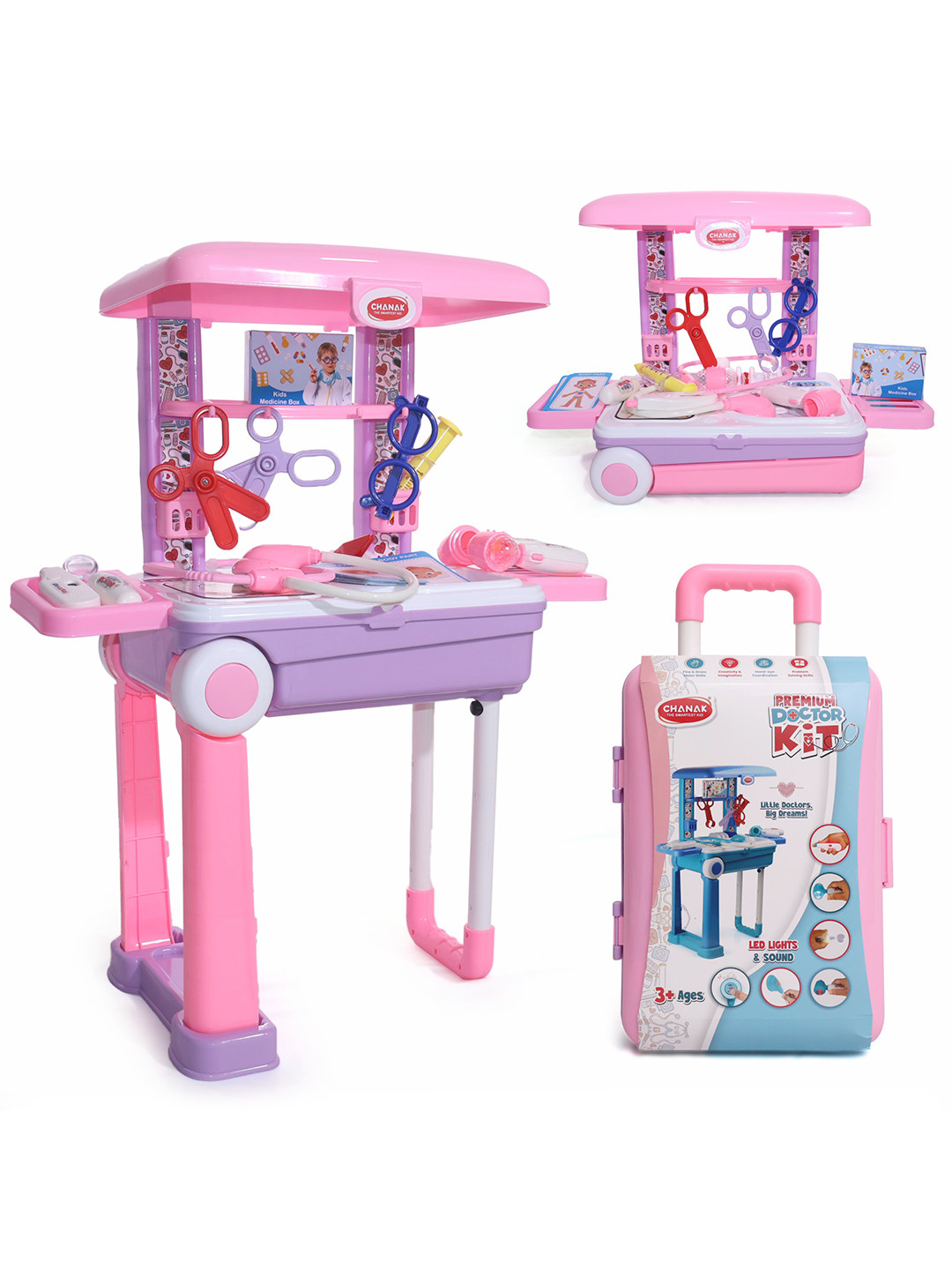 Aditi Toys Kids 13 Pcs Doctor Kit with Trolley