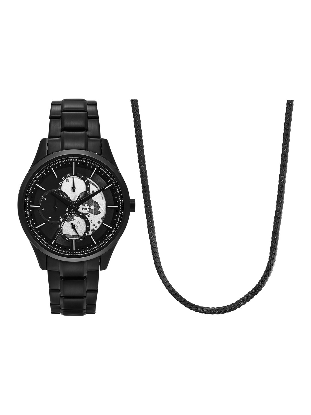 Armani Exchange Men Analogue Watch with Chain Gift Set - AX7160SET