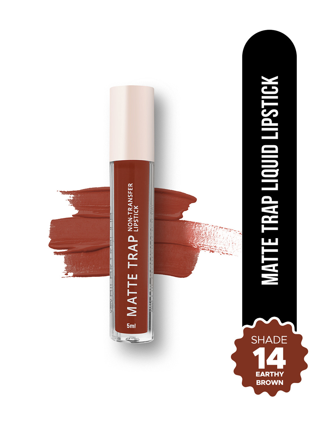 Hilary Rhoda Matte Trap Non Transfer Waterproof Liquid Lipstick 5 ml - Earthy Brown -14