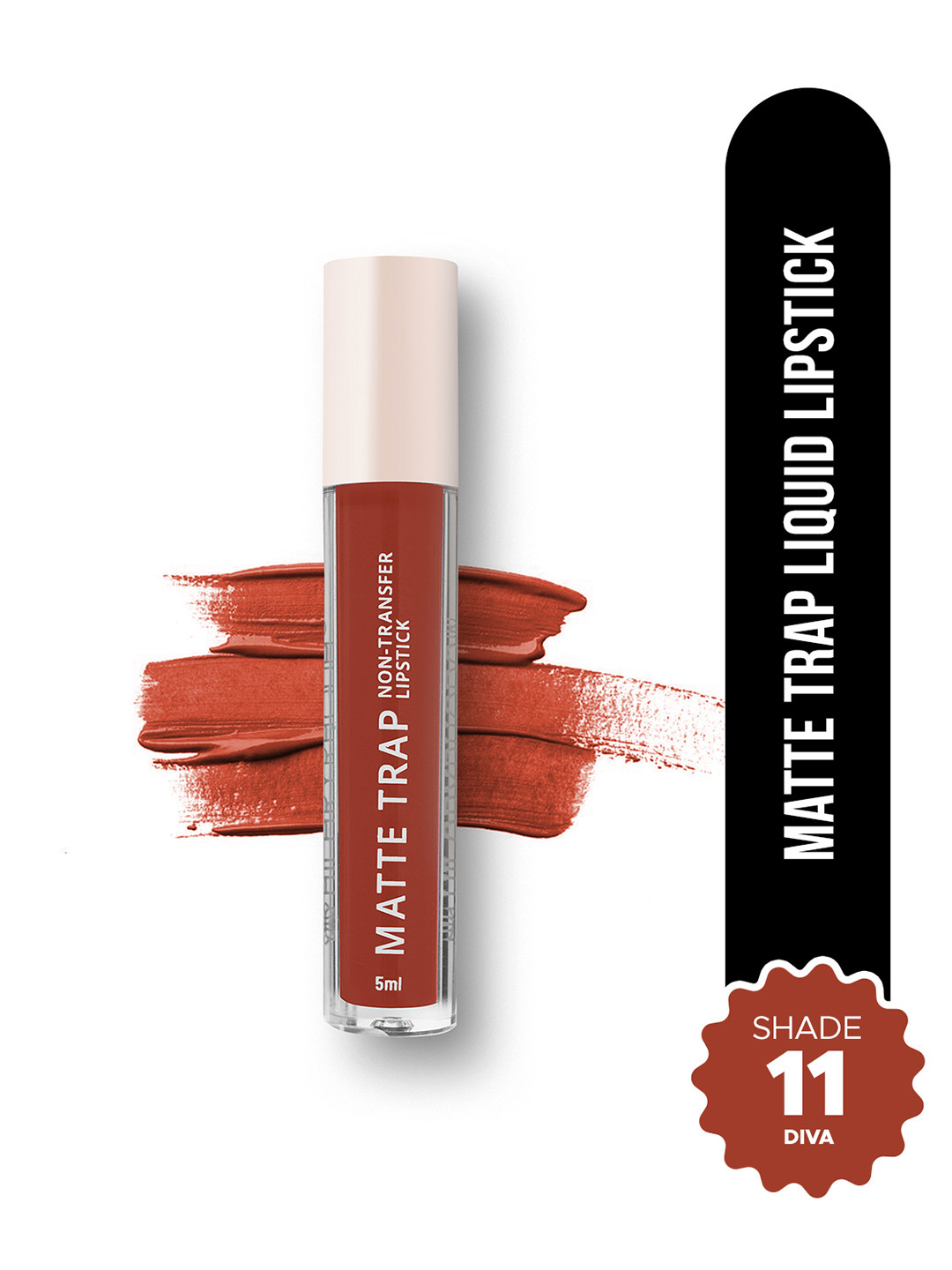 Hilary Rhoda Matte Trap Non Transfer Liquid Lipstick 5 ml - Self Tuber, Shade No.-11