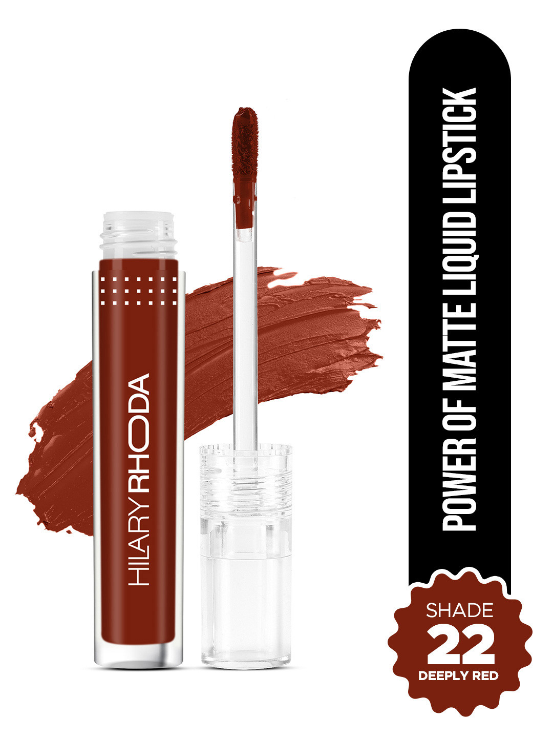 Hilary Rhoda Power Of Matte Liquid Lipstick Smudgeproof 3ml - Deeply Red - 22