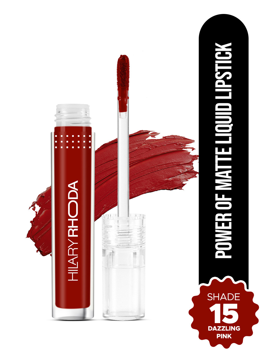 Hilary Rhoda Power Of Matte Liquid Lipstick Long Lasting 3ml - Dazzling Pink, Shade No.-15