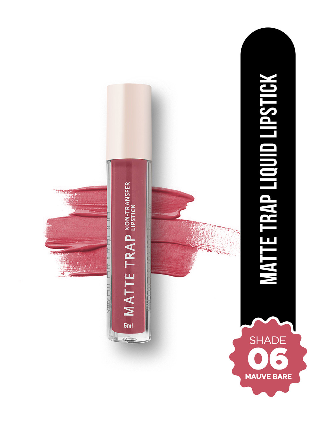 Hilary Rhoda Matte Trap Non Transfer Waterproof Liquid Lipstick 5ml - Mauve Bare - 06