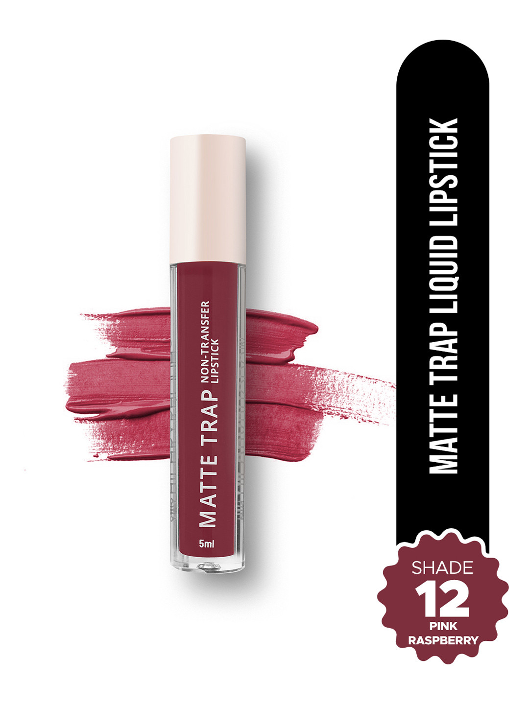 Hilary Rhoda Matte Trap NonTransfer Waterproof Liquid Lipstick 5ml -Pink Raspberry 12