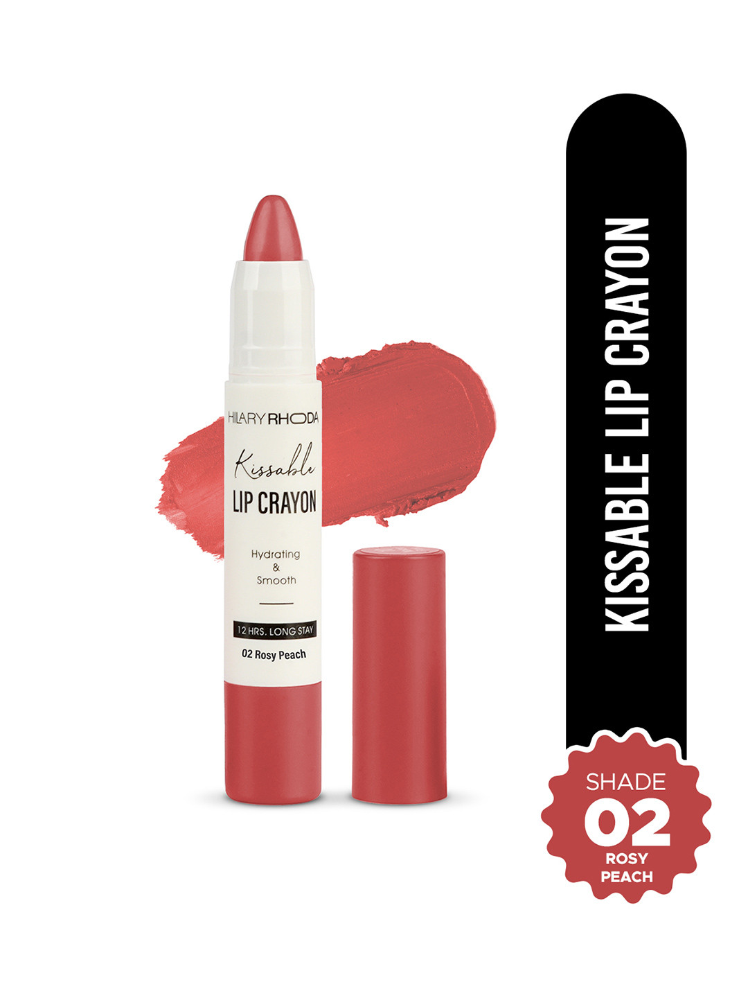 Hilary Rhoda 12-Hour Stay Kissable Lip Crayon 3.5 g - Rosy Peach 02