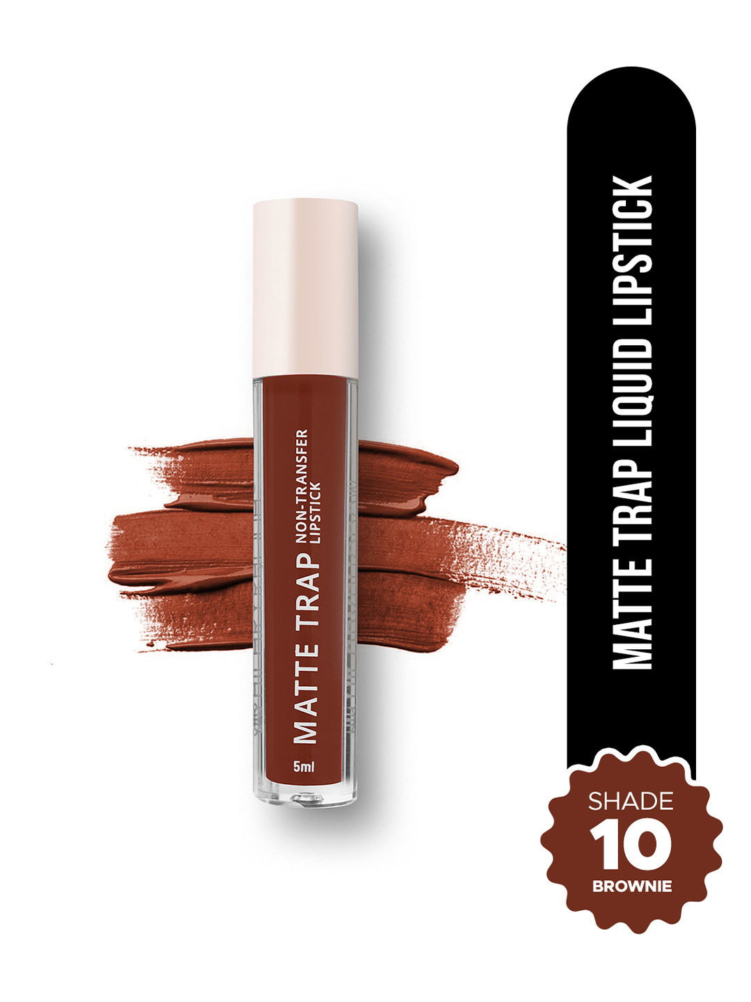 Hilary Rhoda Matte Trap Non Transfer Waterproof Liquid Lipstick 5ml - Brownie -10