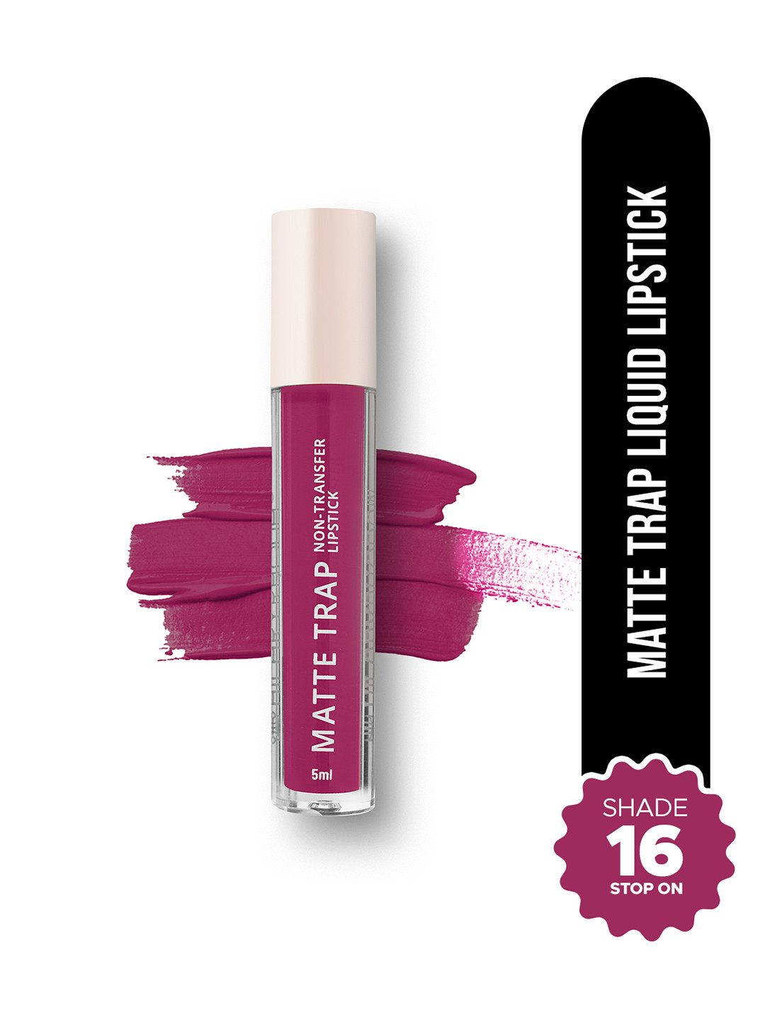 Hilary Rhoda Matte Trap Non Transfer Waterproof Liquid Lipstick 5ml- Stop on Shade No.16