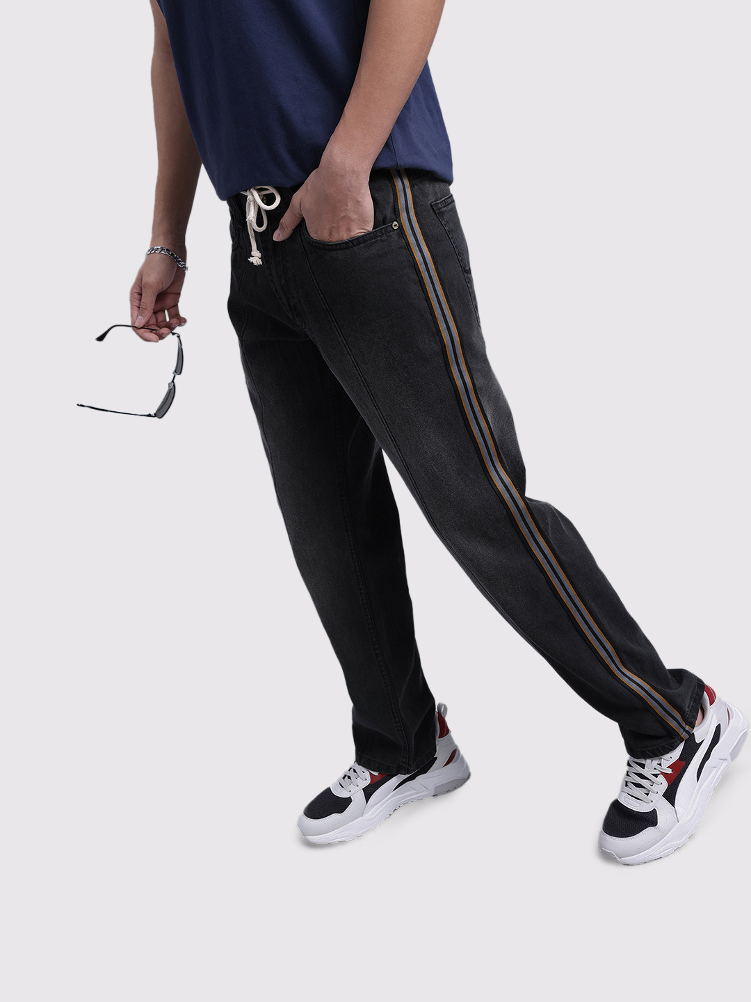 Roadster Men Light Fade with Side Stripe Jeans