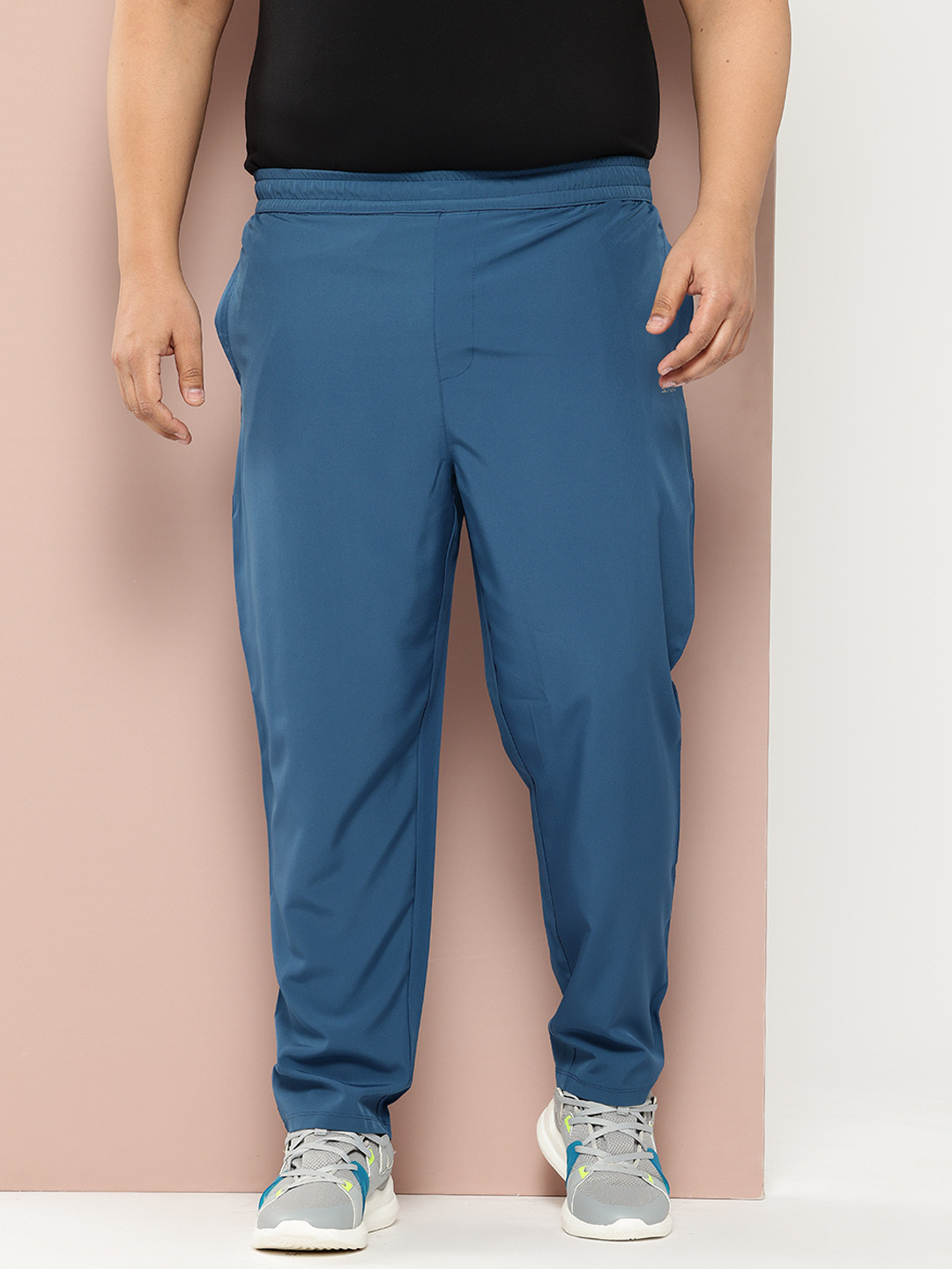 Sztori Men Plus Size Brand-Logo Print Trackpants