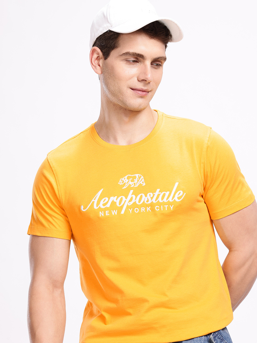 Aeropostale Embroidered Brand Logo Pure Cotton T-shirt