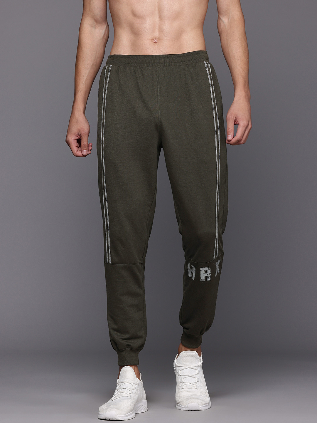 HRX by Hrithik Roshan Men Overlock Stitch Detailed Joggers