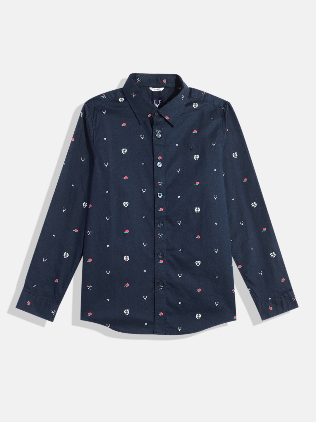 Allen Solly Junior Boys Custom Printed Pure Cotton Casual Shirt