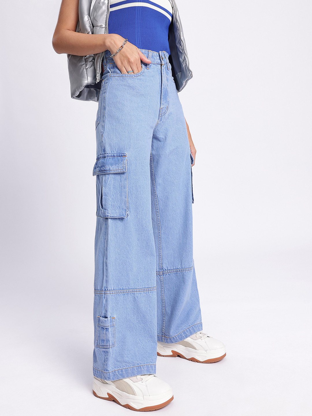 DressBerry Cargo-Style Relaxed Fit Jeans