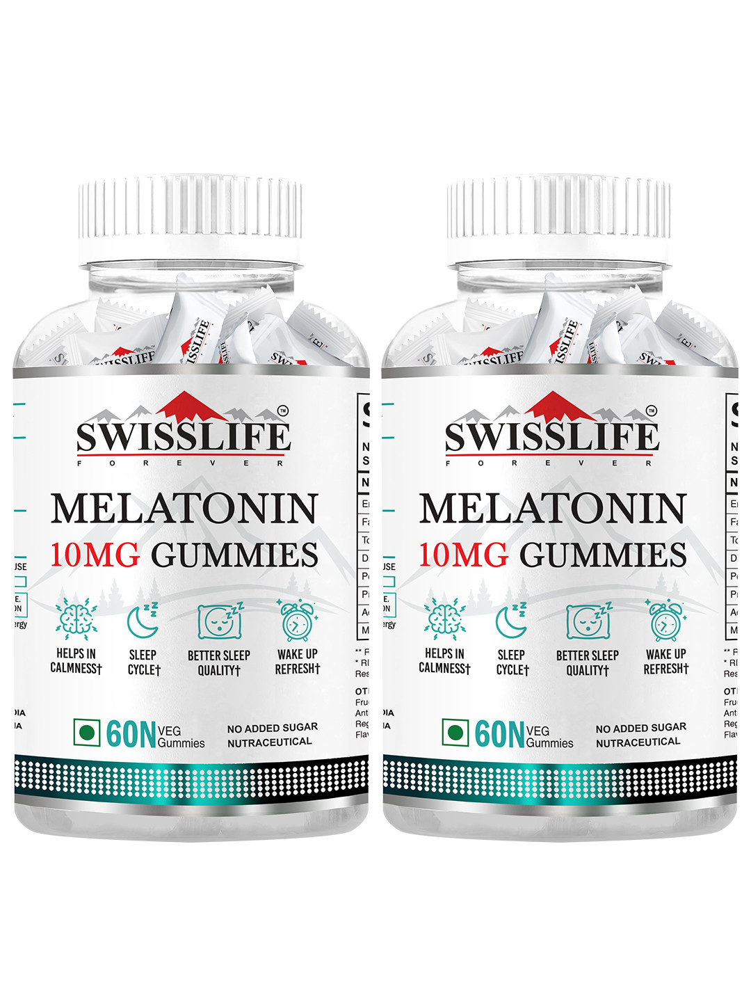 Swisslife Forever Pack Of 2 Melatonin for Sleep Aid 10mg - 60 Gummies Each