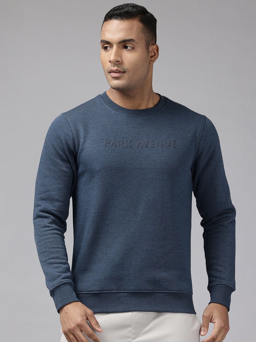 Park Avenue Brand Logo Print Slim Fit Sweatshirt
