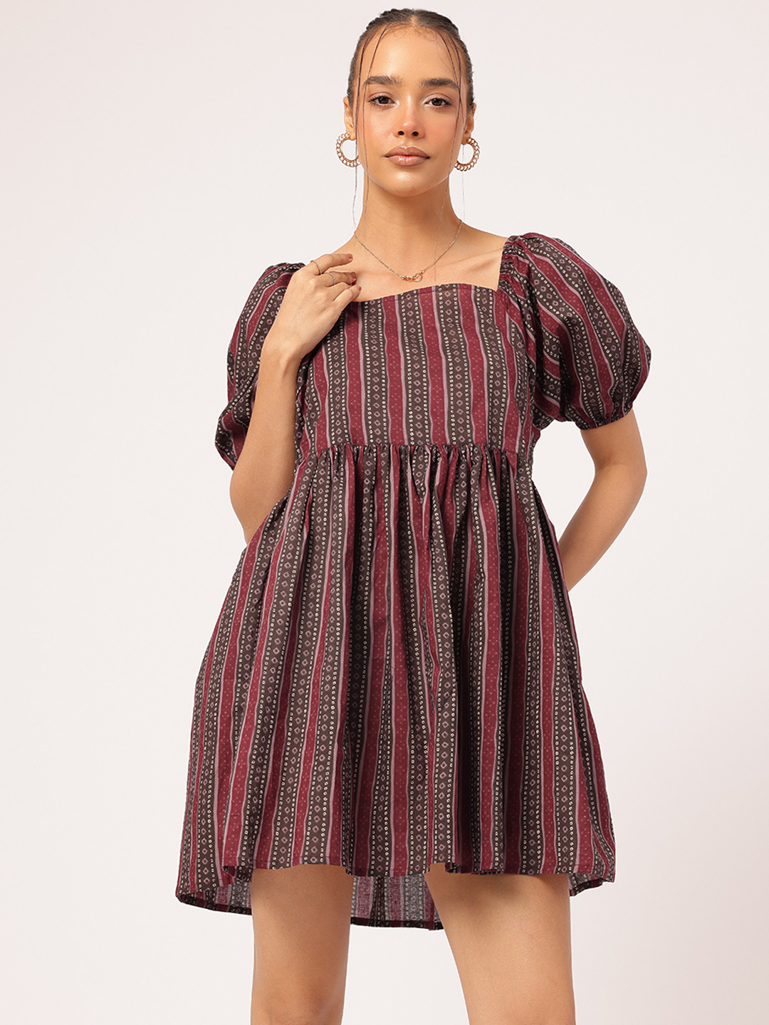 DressBerry Ethnic Print Mini A-line Dress