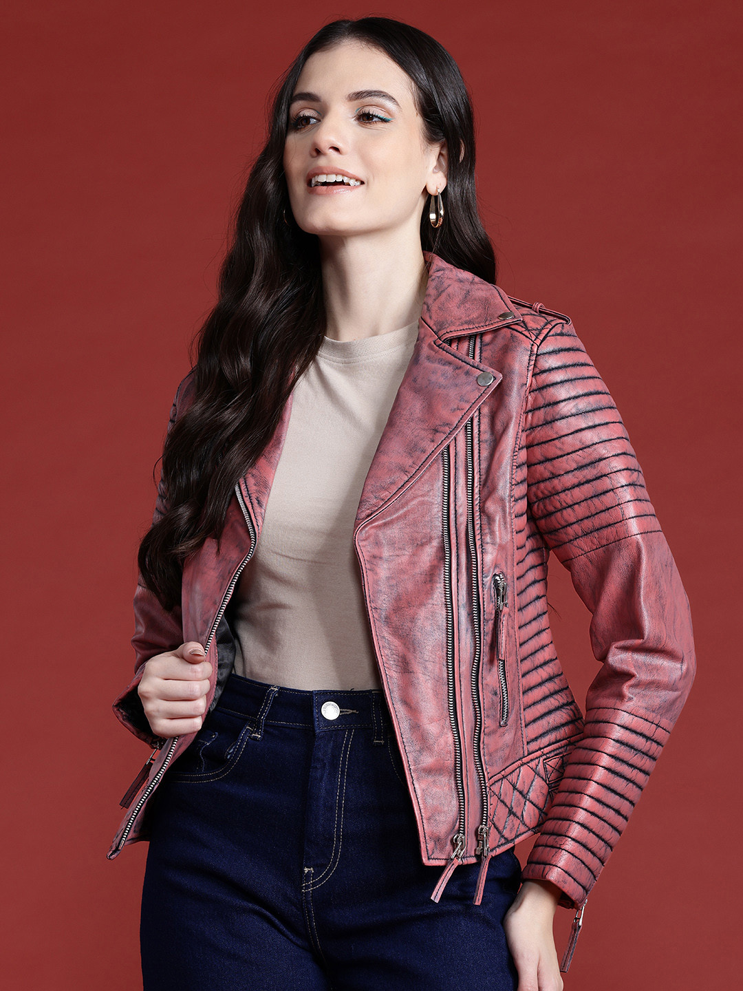 Leather Retail Outdoor Leather Jacket