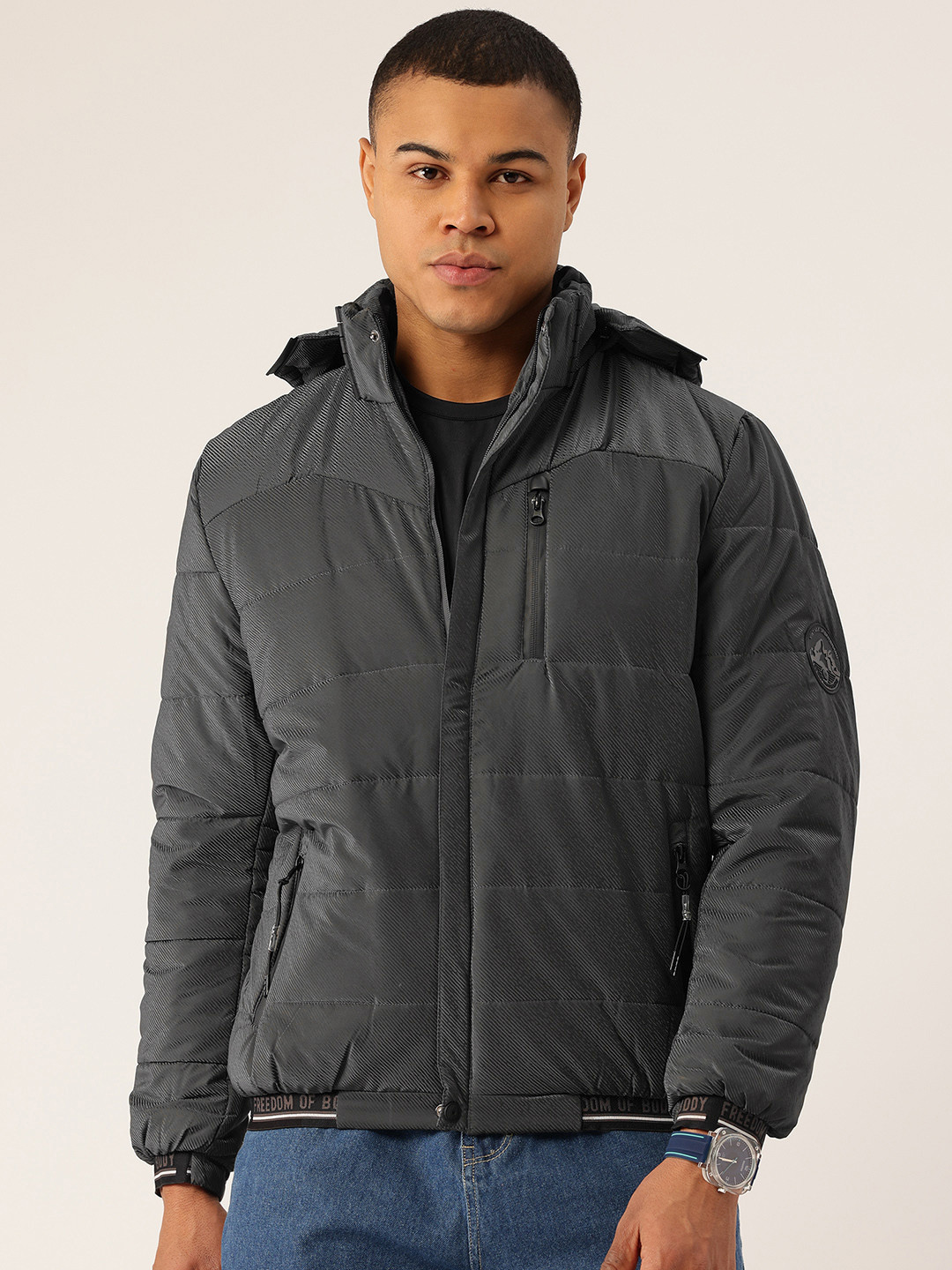 Monte Carlo Bomber Jacket with Detachable Hood