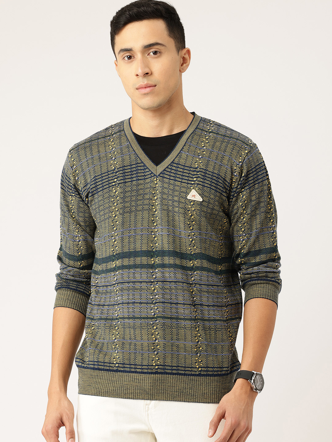 Monte Carlo Self Design Striped Sweater