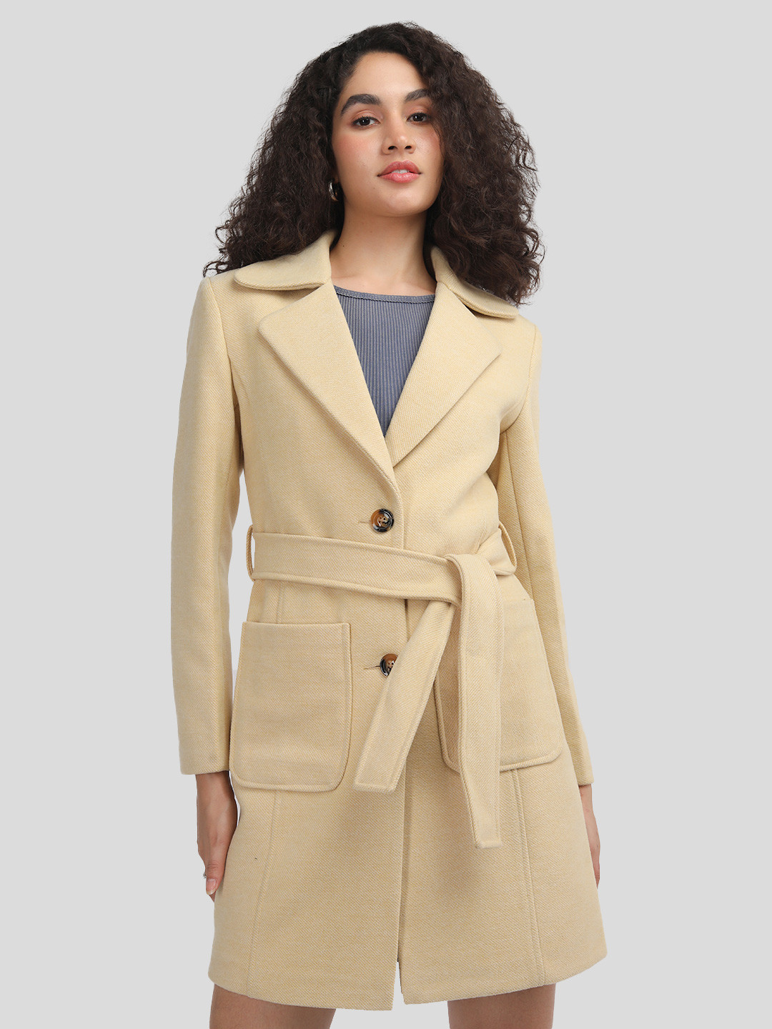 Plagg Solid Single Breasted Winter Style Overcoat