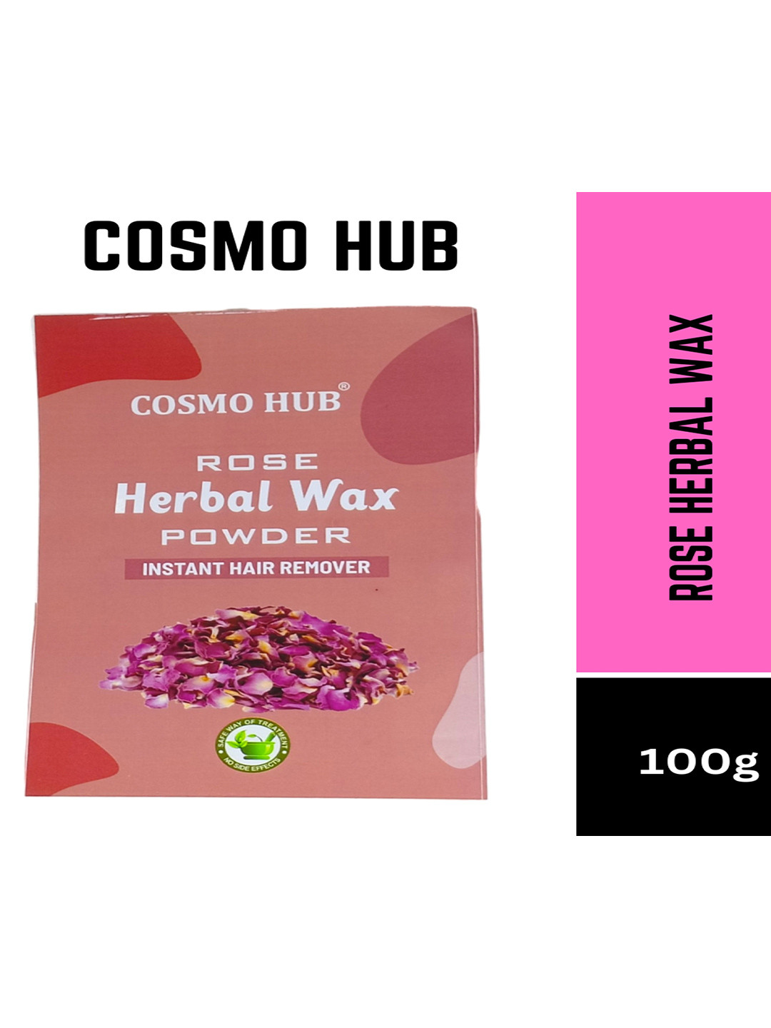 COSMO HUB Rose Herbal Wax Powder For Instant Hair Remover 100g