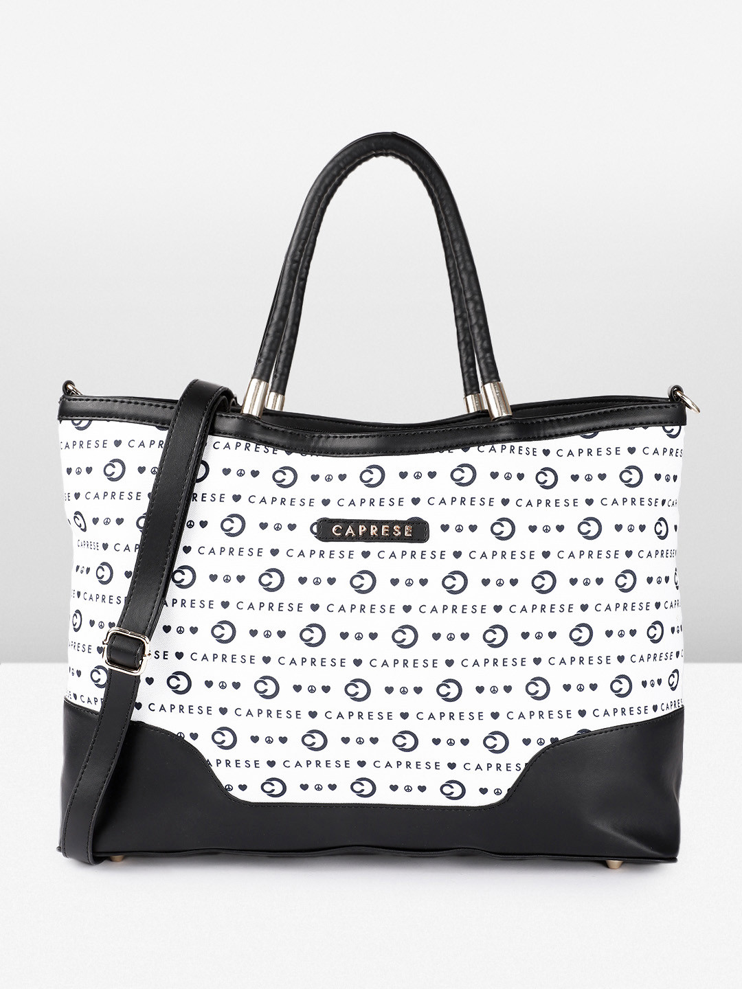 Caprese Peace Women Grey Large Tote Bag