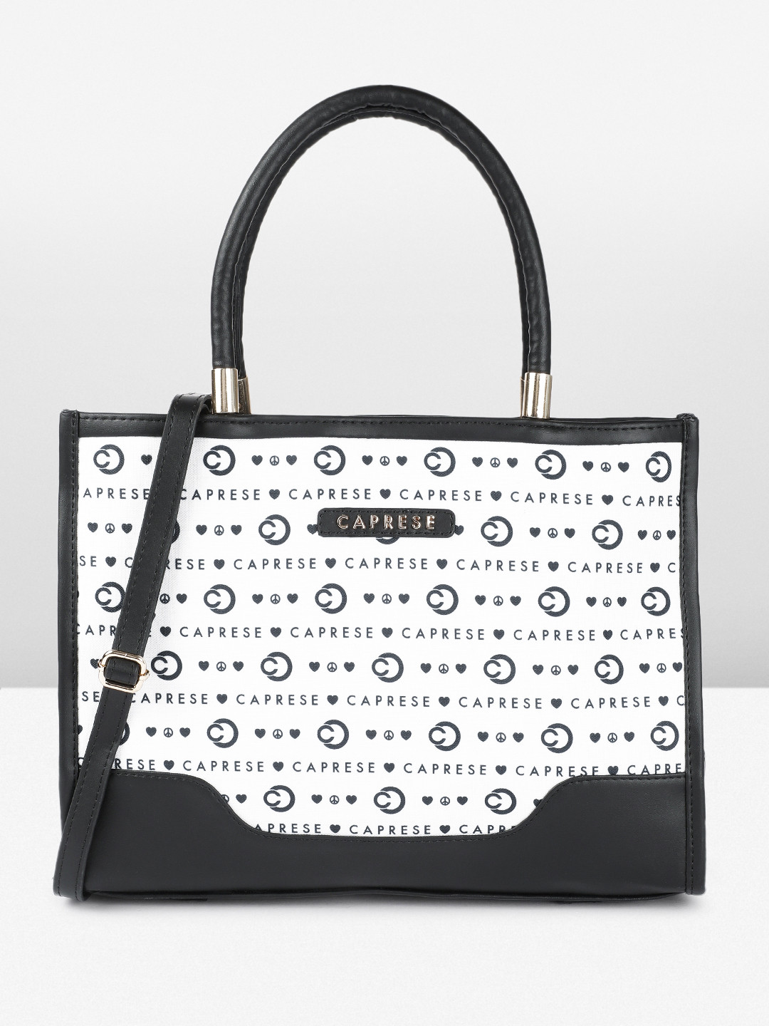 Caprese Peace Women Grey Medium Tote Bag