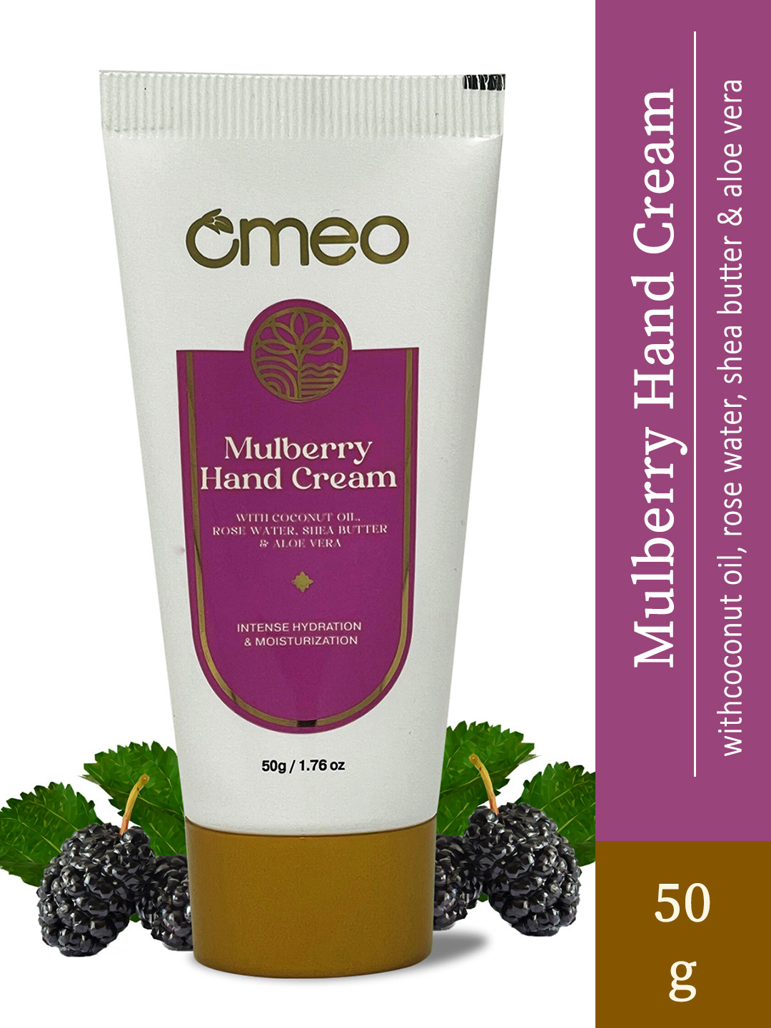 Omeo Mulberry Hand Cream For Glowing & Hydrated Hands- 50gm