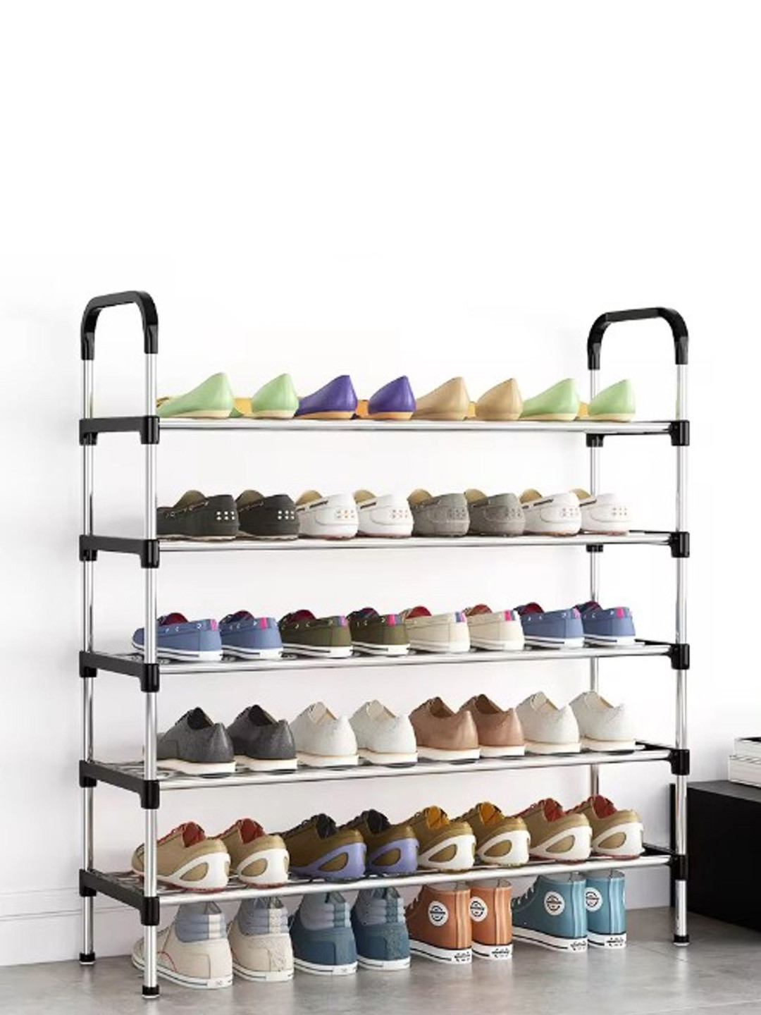 KriShyam Steel 5 layer Stackable Shoe Rack